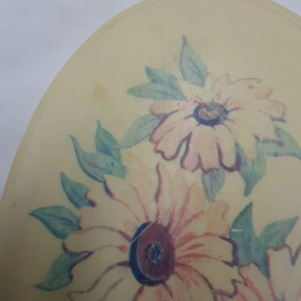 Vintage Celluloid Handheld Vanity Mirror